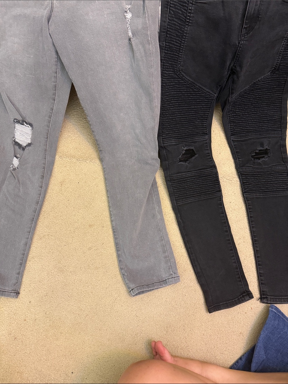 one pair of women jean & one pair of boy jean
